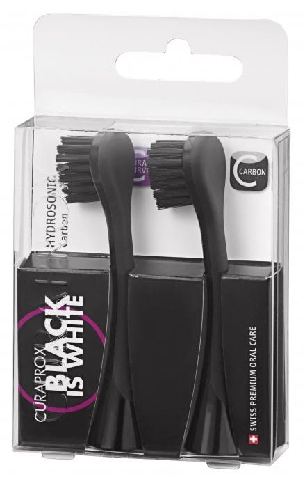 Curaprox Hydrosonic Black is White Náhradní hlavice carbon 1 ks