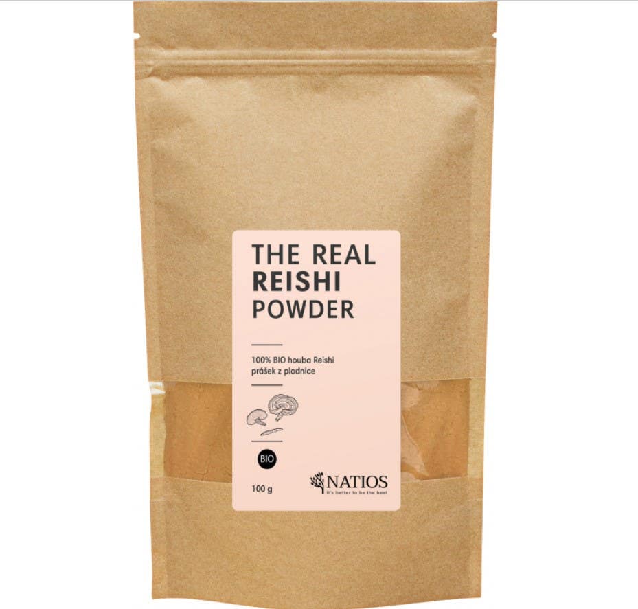 Natios Houba Reishi Mletá - Lesklokorka lesklá BIO 100 g