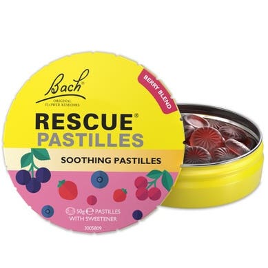 Nelsons Bachovy esence Rescue Pastilky s příchutí lesních plodů 50 g