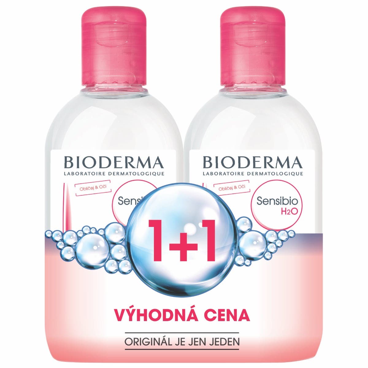 Bioderma Sensibio H2O Micelární odličovací voda 250 ml 1+1 výhodná cena