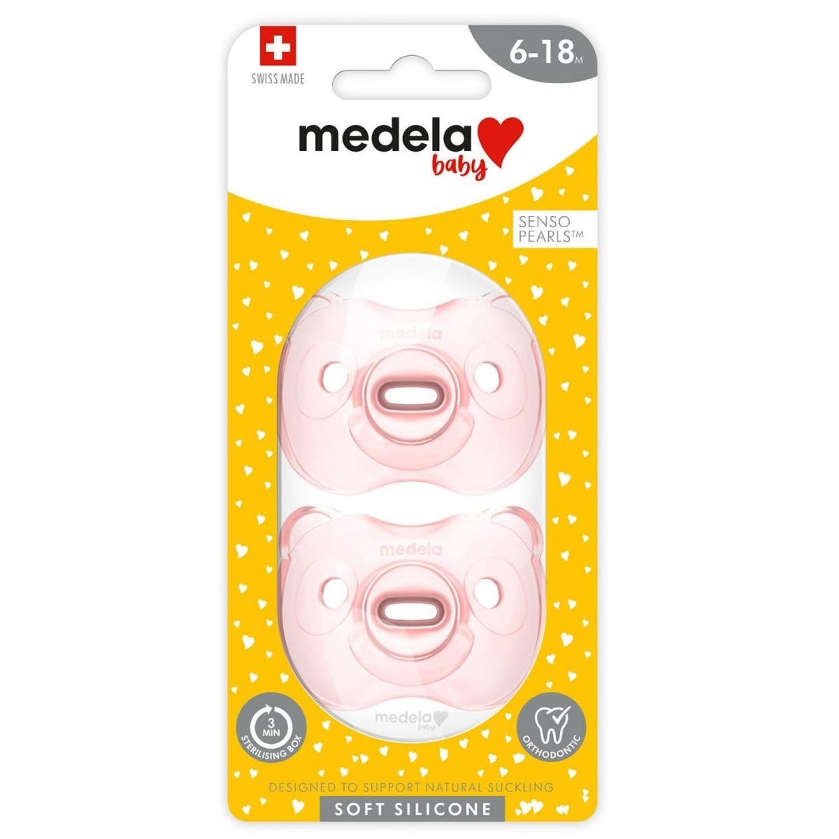 Medela Baby měkký celosilikonový dudlík Girl 6-18m 2 ks