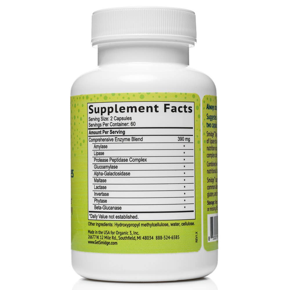 Smidge Trávící enzymy 120 kapslí Obrázek
