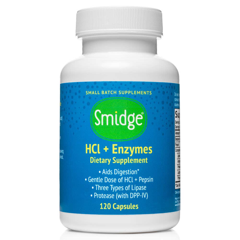 Smidge HCL trávící enzymy 120 kapslí