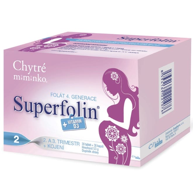 Chytré miminko Superfolin 2 30 tablet + 30 kapslí