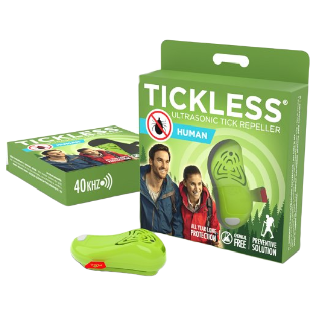 Tickless Human - Ultrazvukový odpuzovač klíšťat a blech pro lidi – zelený