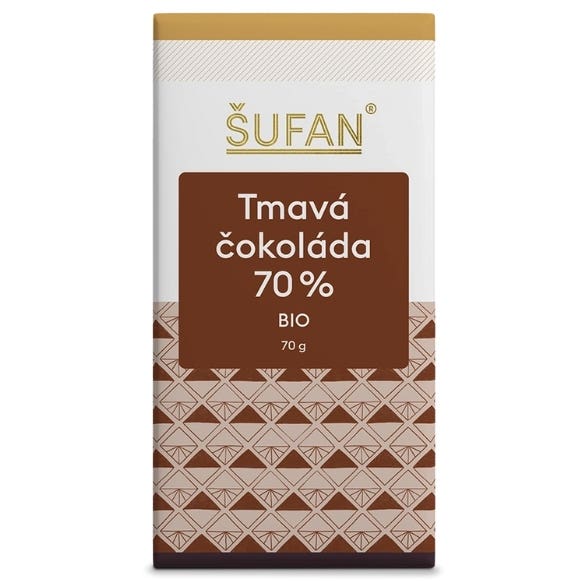 Šufan Tmavá tabulková čokoláda 70% BIO 70 g Obrázek