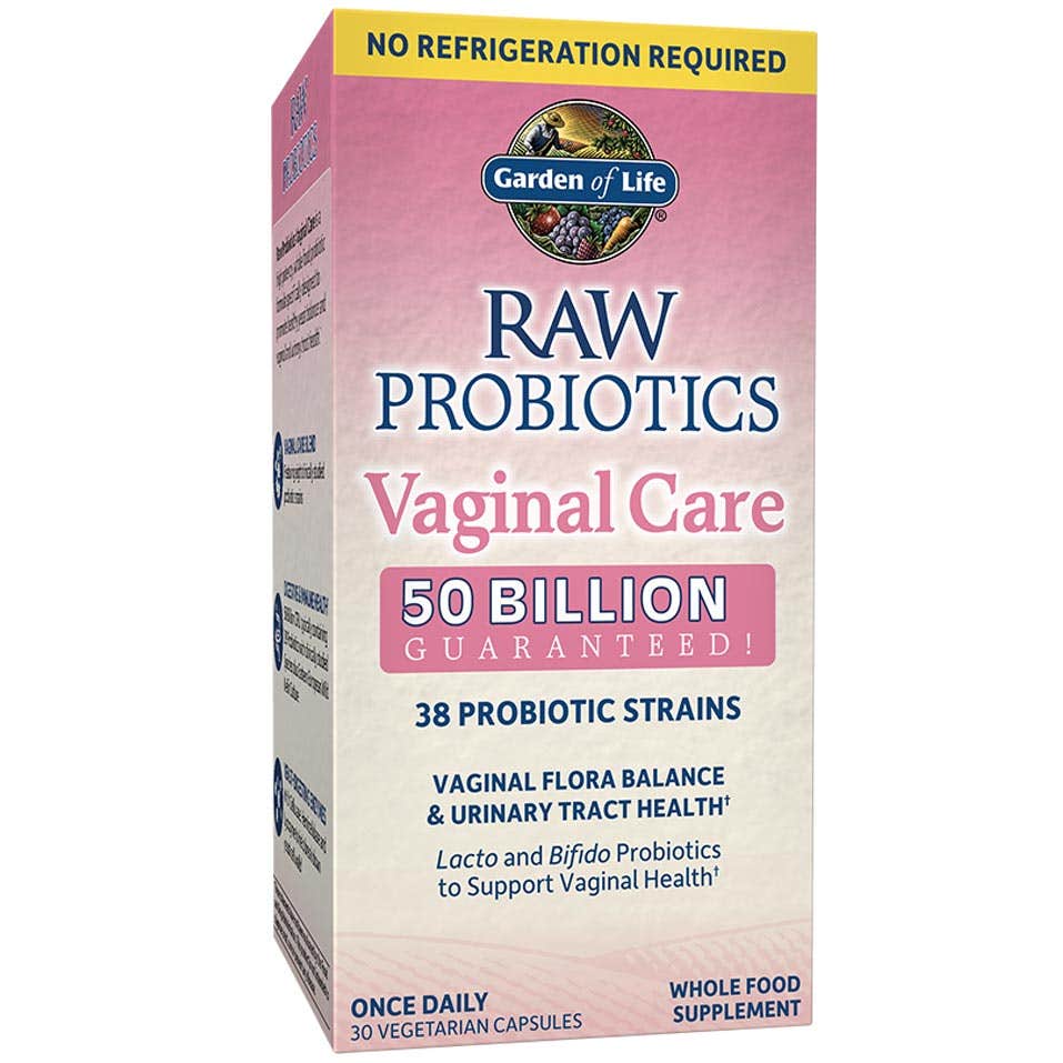 Garden of life Raw Probiotics vaginal care (probiotika pro ženy, vaginální péče), 50 mld. CFU, 38 kmenů, 30 rostlinných kapslí Obrázek