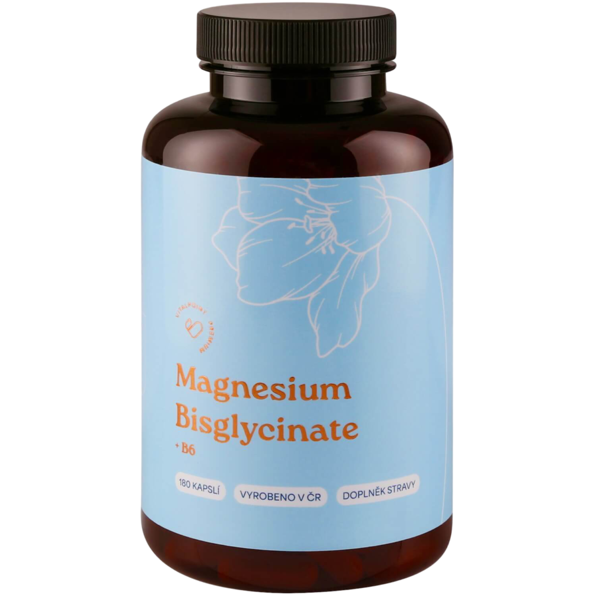 Vitalpoint Premium Magnesium Bisglycinate + B6 180 kapslí