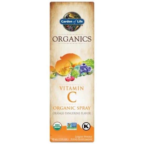 Garden of life Mykind Organics Vitamin C Organic spray, Vitamín C ve spreji, pomeranč a mandarinka, 58 ml Obrázek