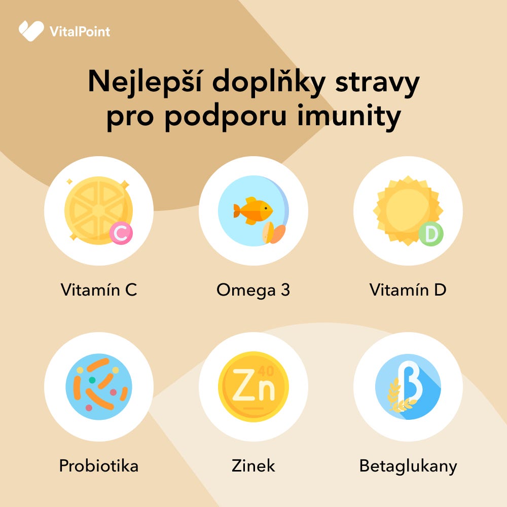 Infografika Nejlepší doplňky stravy na imunitu